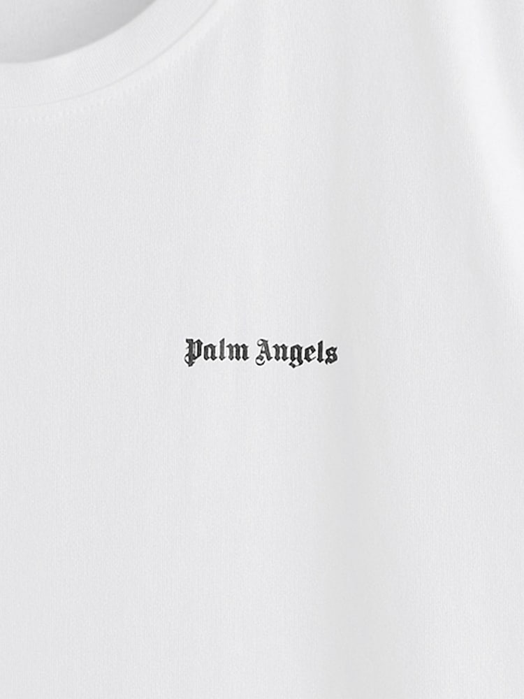 أبيض - تيشِرت قطن قابل للتمدد بشعار من Palm Angels - صورة 2 من 2