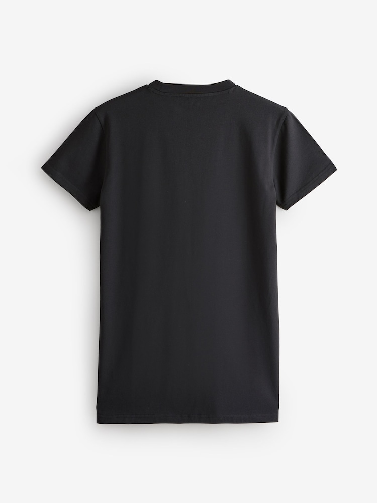 Palm Angels Black Cotton Stretch Logo T-Shirt - Image 2 of 4