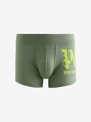 Palm Angels Green Cotton Stretch Logo Regular Boxers - Image 1 of 4