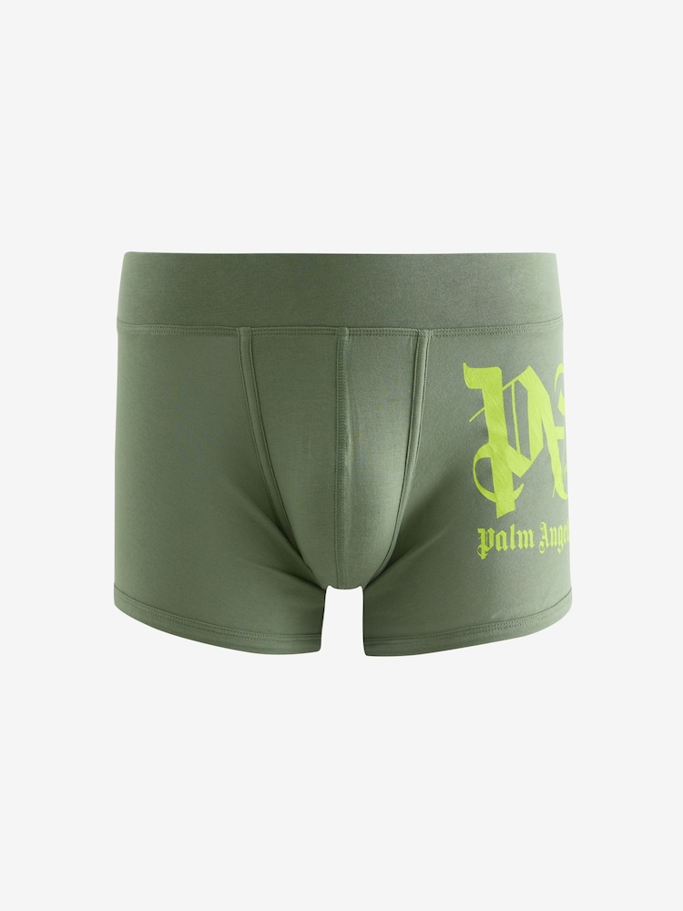 Palm Angels Green Cotton Stretch Logo Regular Boxers - Image 1 of 4