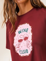 Friends Like These Red Wine Club Short Sleeve Pyjamas - Image 3 of 4