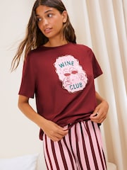 Friends Like These Red Wine Club Short Sleeve Pyjamas - Image 4 of 4
