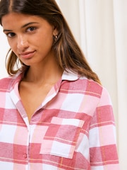 Friends Like These Pink Check Long Sleeve Pyjamas - Image 3 of 5