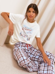 Friends Like These Blue Chamonix Short Sleeve Pyjamas - Image 1 of 5