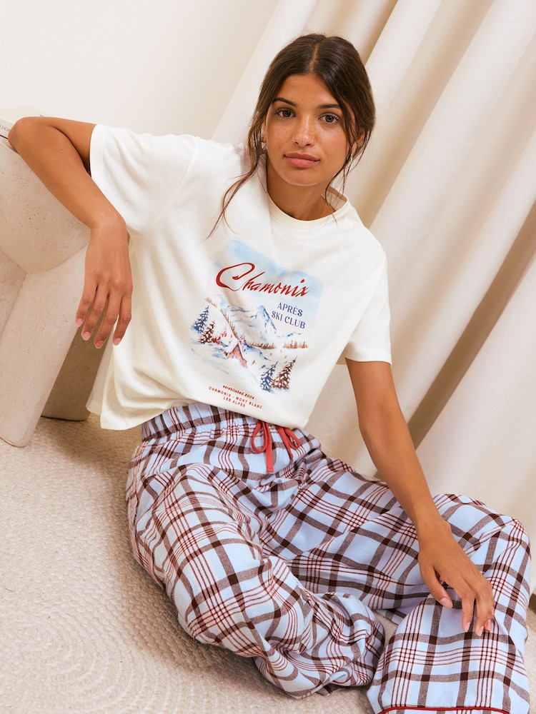 Friends Like These Blue Chamonix Short Sleeve Pyjamas - Image 1 of 5