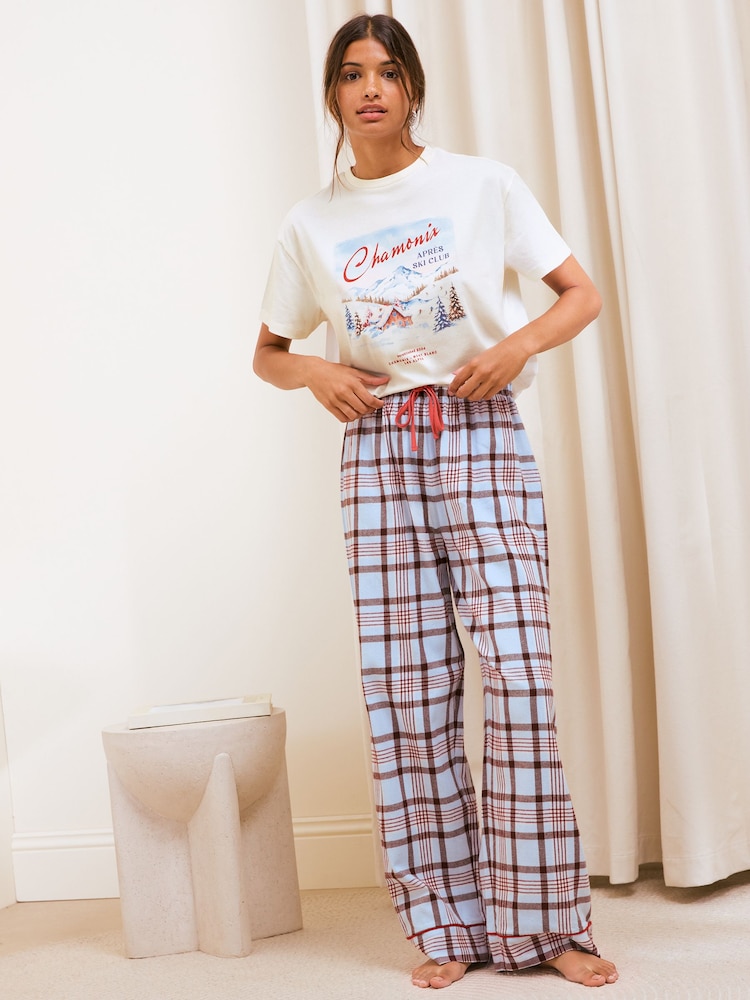 Friends Like These Blue Chamonix Short Sleeve Pyjamas - Image 2 of 5