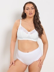 Yours Curve White Cotton Lace Bras 2 Pack - Image 4 of 8