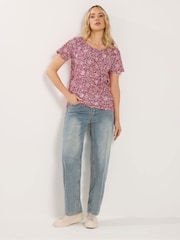 Long Tall Sally Red Bubble Hem T-Shirt - Image 2 of 5