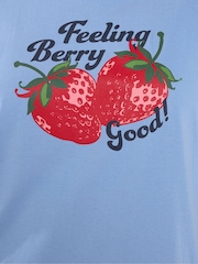 Yours Curve Short Sleeve Cropped Pyjamas Set - صورة 4 من 4