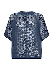 M&Co Blue Short Sleeve Tape Jumper - Image 5 of 5