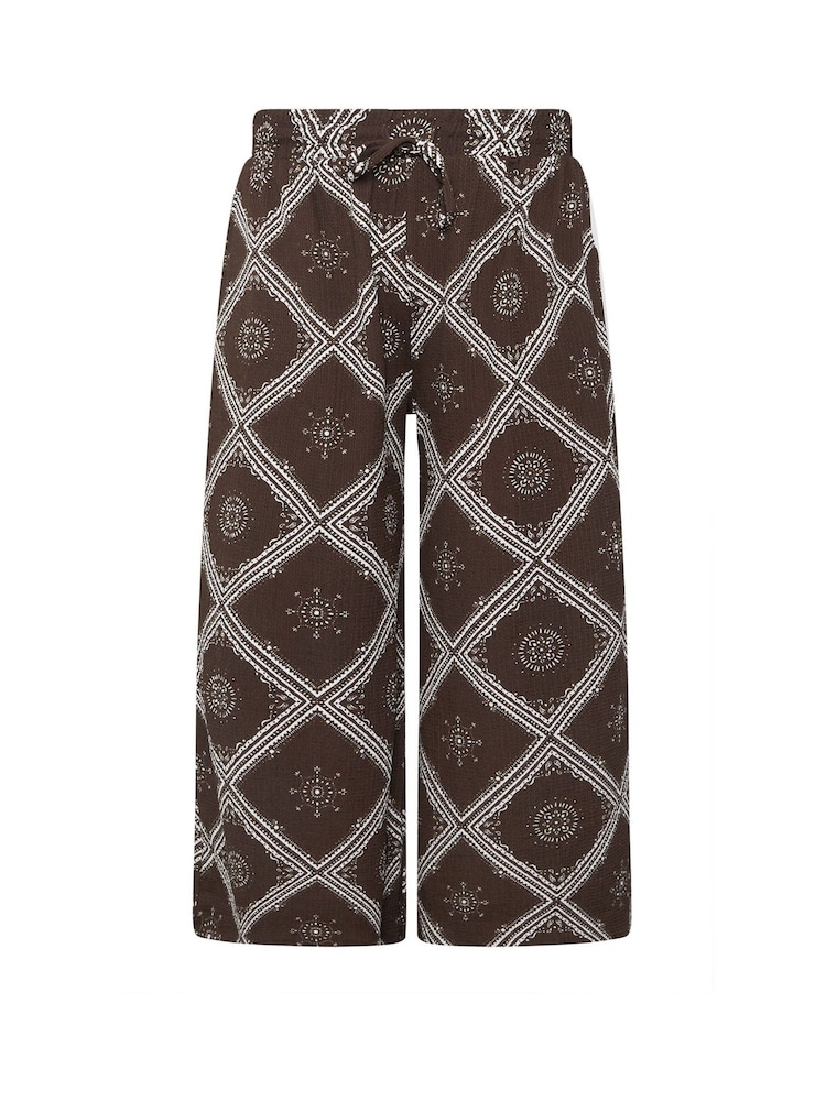 Yours Curve Brown Flare Trousers - Image 5 of 5