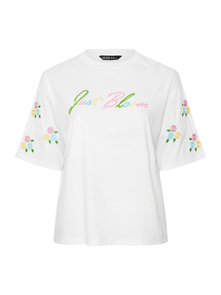 Yours Curve White Limited Just Bloom Flower T-Shirt - Image 5 of 5 Yours Curve White Limited Just Bloom Flower T-Shirt - Image 5 of 5