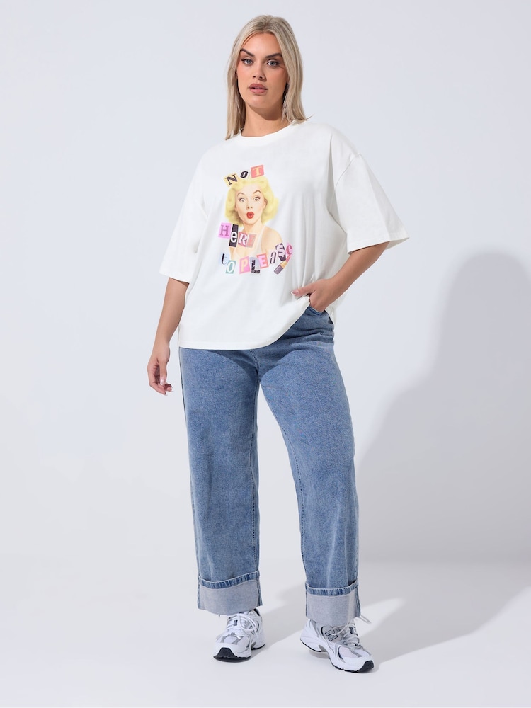 Yours Curve Limited Not Here To Please T-Shirt - صورة 2 من 5