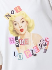 Yours Curve Limited Not Here To Please T-Shirt - صورة 5 من 5