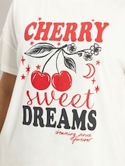 Yours Curve Cherry Animal Short Sleeve Short Pyjamas Set - תמונה 4 מתוך 4