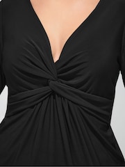 Yours Curve Black London Knot Front Tunics - Image 4 of 5