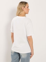 Alb - Long Tall Sally Twist Front T-Shirt - Imaginea 3 din 5