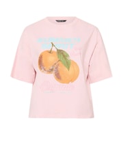 Yours Curve Orange Limited Summer Spirit Distressed T-Shirt - Image 6 of 6