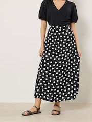M&Co Spot Printed Midi Skirt - Image 1 of 5