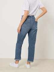 M&Co Blue Petite Petite Midwash Boyfriend Jeans - Image 3 of 5
