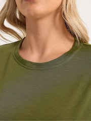Yours Curve Green Drop Sleeve Tunic Top - Image 4 of 5