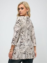 Yours Curve Cream London Knot Front Tunics - Image 2 of 5