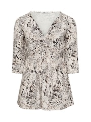 Yours Curve Cream London Knot Front Tunics - Image 5 of 5