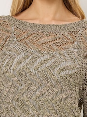 M&Co Green Textured Knitted Jumper - Image 4 of 5