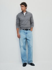The Set 3 Pack Quarter Zip Knit Jumpers Black/Grey - Image 10 of 18