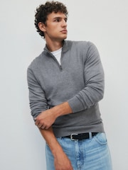 The Set 3 Pack Quarter Zip Knit Jumpers Black/Grey - Image 11 of 18