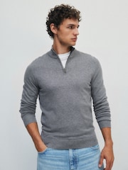 The Set 3 Pack Quarter Zip Knit Jumpers Black/Grey - Image 13 of 18