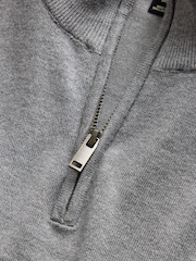 The Set 3 Pack Quarter Zip Knit Jumpers Black/Grey - Image 17 of 18
