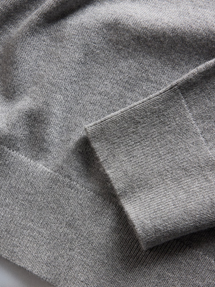 The Set 3 Pack Quarter Zip Knit Jumpers Black/Grey - Image 18 of 18