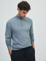 The Set 3 Pack Quarter Zip Knit Jumpers Black/Grey - Image 3 of 18