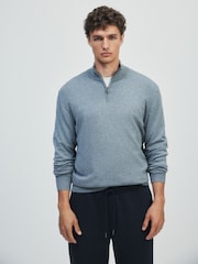 The Set 3 Pack Quarter Zip Knit Jumpers Black/Grey - Image 4 of 18