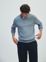 The Set 3 Pack Quarter Zip Knit Jumpers Black/Grey - Image 5 of 18