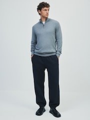 The Set 3 Pack Quarter Zip Knit Jumpers Black/Grey - Image 6 of 18