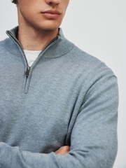 The Set 3 Pack Quarter Zip Knit Jumpers Black/Grey - Image 8 of 18