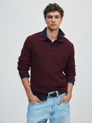 The Set 2 Pack Trophy Neck Fisherman Jumpers Green - Image 4 of 12