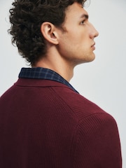 The Set 2 Pack Trophy Neck Fisherman Jumpers Green - Image 5 of 12