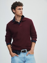 The Set 2 Pack Trophy Neck Fisherman Jumpers Green - Image 7 of 12