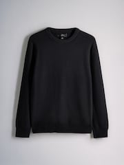 The Set 3 Pack Fisherman Crew Neck Jumpers Black - Image 11 of 13