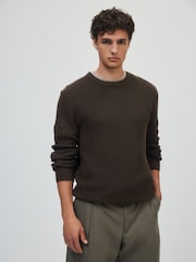 The Set 3 Pack Fisherman Crew Neck Jumpers Black - Image 5 of 13