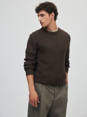 The Set 3 Pack Fisherman Crew Neck Jumpers Black - Image 6 of 13
