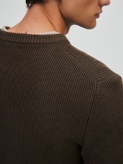 The Set 3 Pack Fisherman Crew Neck Jumpers Black - Image 8 of 13