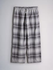 The Set 2 Pack Short Sleeve T-Shirt Check Bottom Pyjamas Charcoal Grey - Image 5 of 7