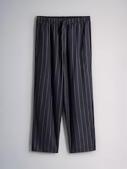 The Set 2 Pack Henley Check Pyjamas Black - Image 5 of 7