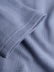 The Set 2 Pack Henley Check Pyjamas Black - Image 6 of 7