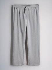 The Set 2 Pack Waffle Crew Neck Top and Joggers Lounge Pyjamas Set Navy/Grey - Image 5 of 7