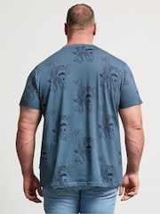 BadRhino Big & Tall Blue Tiger Bamboo T-Shirt - Image 3 of 4
